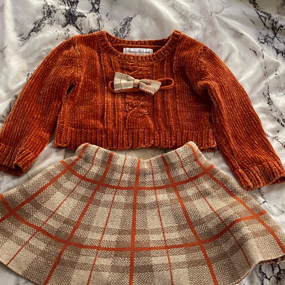Tommy Bahama Orange Textured Sweater with Bow
